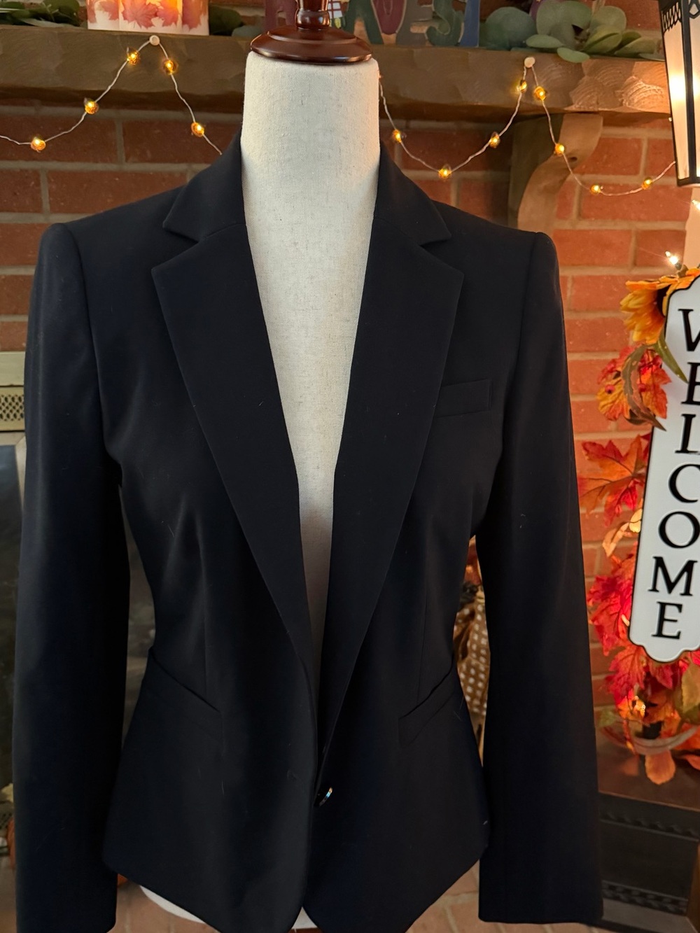 Calvin Klein Black Tailored Blazer Size 4 Women’s Career Work Jacket